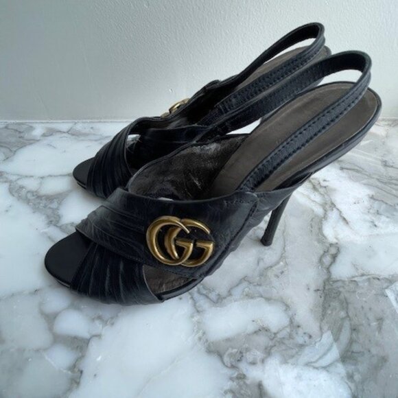 GUCCI sling back sandal heels - SZ 38 / 8 - Picture 2 of 7
